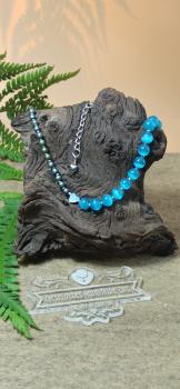 Preview: Halskette Blue Cateye Komplettansicht 5